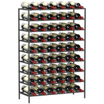 Étagère à vin rack pour bouteilles range-bouteilles capacité 54 bouteilles dim. 63L x 25l x 91H cm métal noir