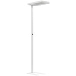 Lampadaire sur pied salon LED dimmable spectre complet pour le soin des yeux télécommande 60 x 32 x 196 cm blanc