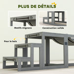 Dog agility training equipment 3-piece solid wood dog agility kit gray