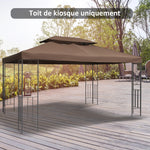 Toldo de repuesto para cenador marrón 3 x 4 m
