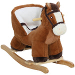 Cheval à bascule pour enfants jouet à bascule bébé de 18 à 36 mois avec effet sonore base en bois ceinture de sécurité