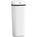 Poubelle cuisine automatique 50L en acier inoxydable, poubelle à capteur de mouvement sans contact, 33x25x84cm, blanc