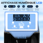 Machine à glaçons avec distributeur d'eau, ice maker, 12kg en 24h, 9 glaçons en 6-10 minutes, 25,2x38,9x36,3cm, noir