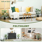 Lot de 2 plantes artificielles intérieures 65 cm, arbre artificiel avec pot en plastique et flocage, vert