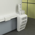 Maison de toilette pour chat bac à litière fermé chat avec porte translucide pelle incluse 40,5 x 52,5 x 42,5 cm gris