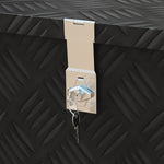 Cassetta portaoggetti - cassetta degli attrezzi in alluminio - chiusura a chiave in alluminio - dim. 50L x 15,5P x 20,5A cm
