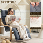Fauteuil salon, fauteuil d'appoint rembourré en velours, repose-pieds réglable, structure en acier, 67x93x105cm, gris foncé