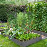 Carré potager jardinière rectangulaire en métal avec tuteurs pour tomates et plantes grimpantes 180 x 90 x 29,5 cm