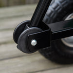 Chariot de Jardin 100L Charge 250 kg, 4 Roues pneumatiques Remorque à Main pour Extérieur 108 x 52 x 100 cm Acier vert