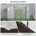 Serre de Jardin Anti-UV 2 fenêtres moustiquaires + Barres renforcement 200 x 76 x 168 cm Acier PE blanc