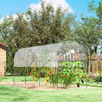 Serre de jardin serre à tomates 4 arceaux en acier bâche en PVC 4 x 1,2 x 1,7 m vert