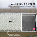 Boîte à outils pour camion en aluminium, 60,9 x 35,5 x 40,6 cm, coffre de rangement 76 L avec serrure et clés, argent