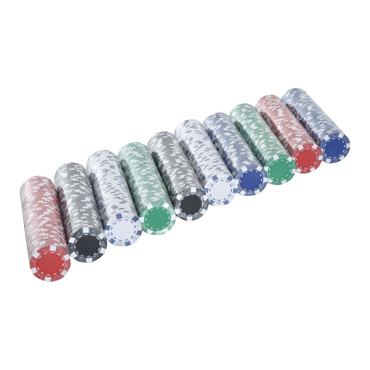 Mallette de Poker Coffret de Poker Complet avec 500 jetons 2 Jeux de Cartes + 5 dés Bouton Dealer 2 clés alu.