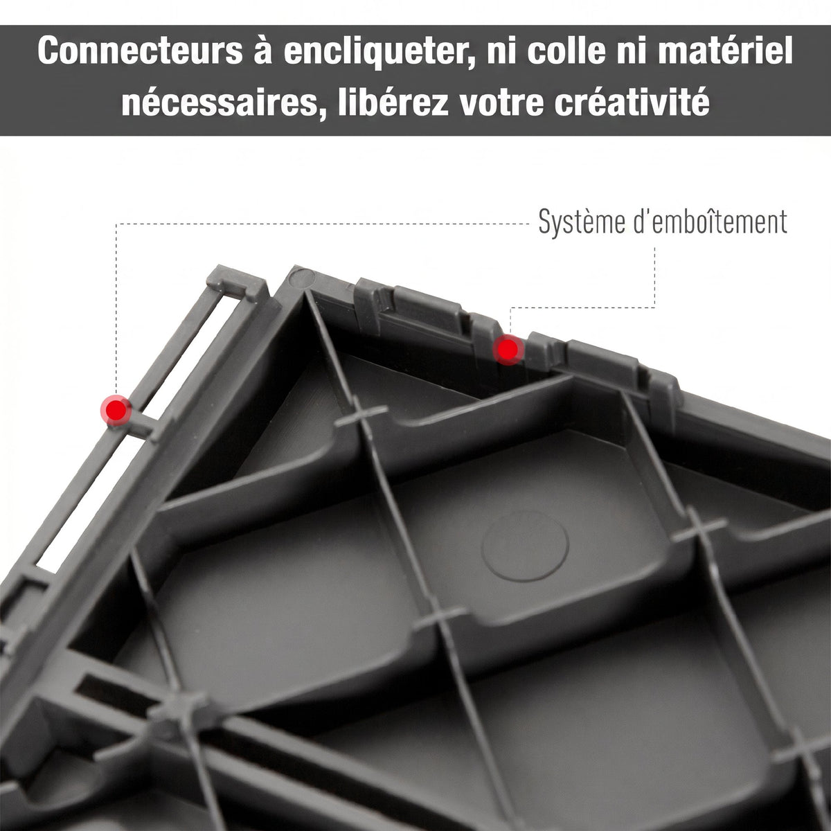 Quadrotte - Piastrelle per terrazza - Set da 9 - a incastro, installazione molto semplice - Quadrotte in plastica composita effetto legno nero