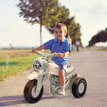 Moto elettrica per bambini 2-5 anni, 3 ruote, 6 V, 3 km/h, con funzione bolle, effetti luminosi e sonori, bianco crema