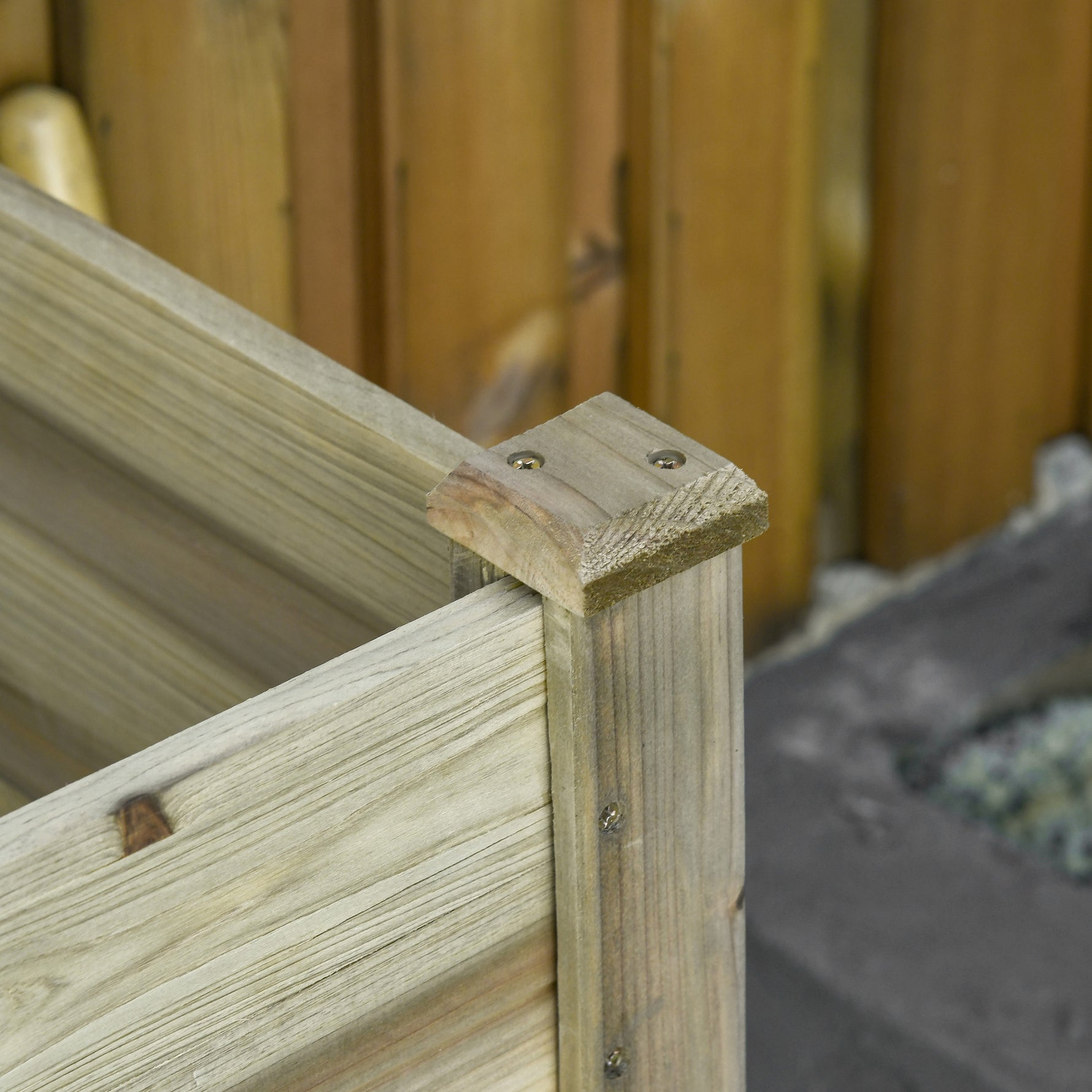 Jardinière surélevée avec Étagère de Rangement en Bois, Carré Potager sur Pied surélevé, Trous de Drainage