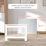 Cache-radiateur couverture radiateur Design couverture radiateur Panneau Cabinet 112L x 19l x 81H cm MDF Blanc