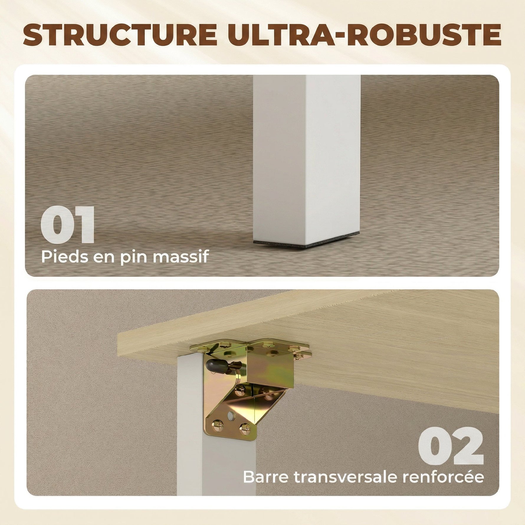 Table à manger pliante pour 6 personnes 39-168 cm, table de cuisine avec 2 tiroirs et 4 étagères ouvertes, blanc