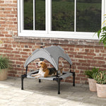 Lit pour chien chat sur pieds grand confort velum anti-UV oxford sac de transport inclus 76 x 61 x 69,5 cm gris