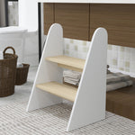Marche pied enfant marchepied enfants 2 marches pour enfants 3 à 8 ans en bois charge max. 20 kg blanc