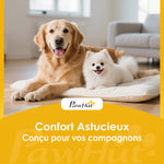 Gamelle Bol pour Chien Double Gamelle Support Mural 2 Bols Acier Inox 800ml Hauteur Réglable 42x23,5x14cm Noir