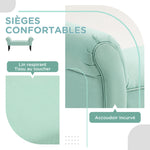 Banc Entrée Bout de Lit Rembourré pour Chambre à Coucher, Tissu à Voile, vert, 102 x 36 x 51 cm