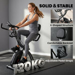 Vélo d'Appartement Pliable Vélo de Fitness 4 en 1 Silencieux Connecté Kinomap Bluetooth et Zwift 105x53,5x109cm Noir