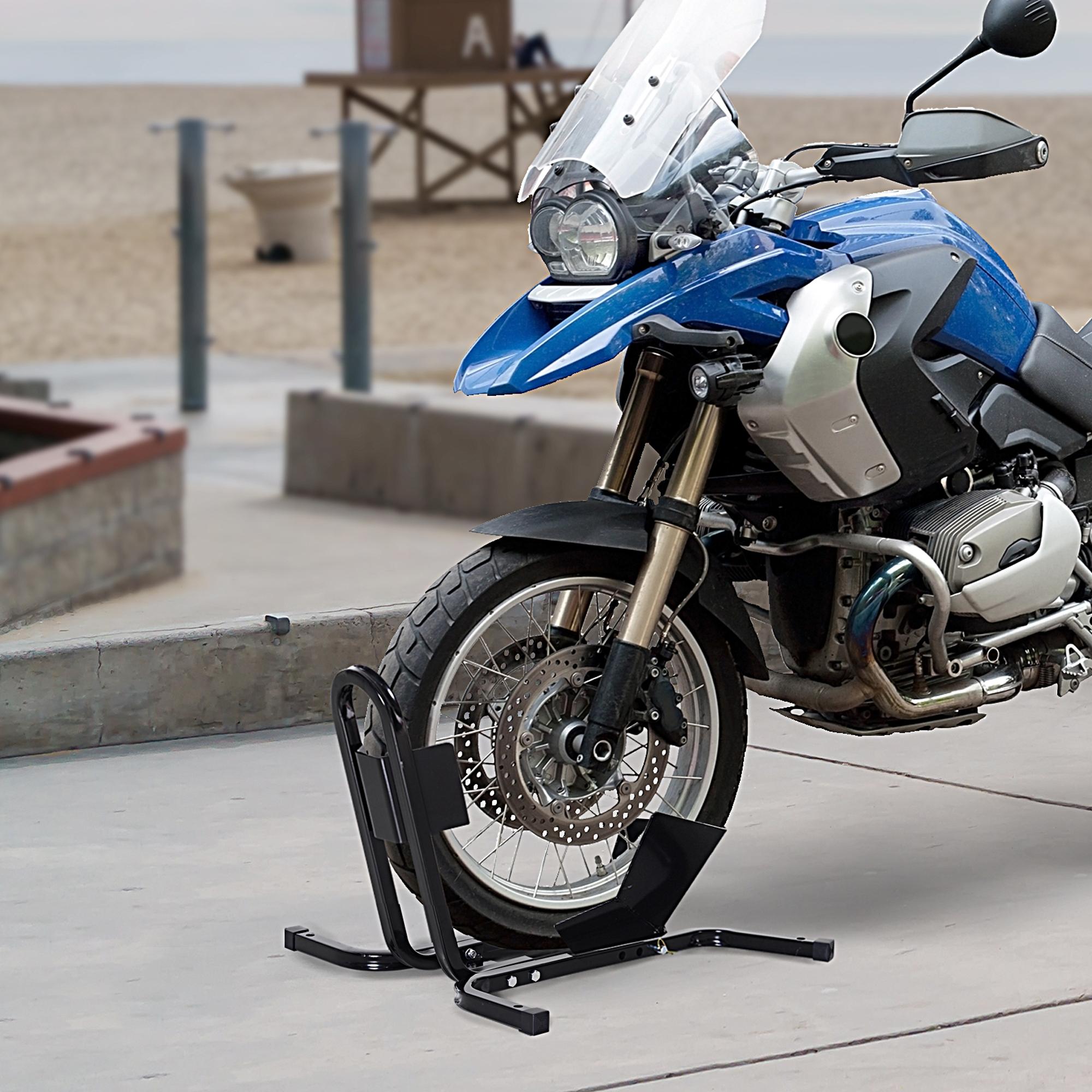 Motorhefbok Montagestandaard Motorsteun Wielsteun - Wielklem 17 tot 21 inch Zwart Epoxy Metaal