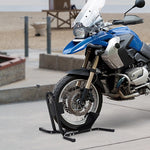 Motorradheber Montageständer Motorradradhalterung Motorradständer - Radklemme 17 bis 21 Zoll Metall Epoxid Schwarz