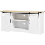 Buffet meuble de rangement avec 2 portes coulissantes étagères réglables 150l x 40P x 72H cm en bois blanc chêne