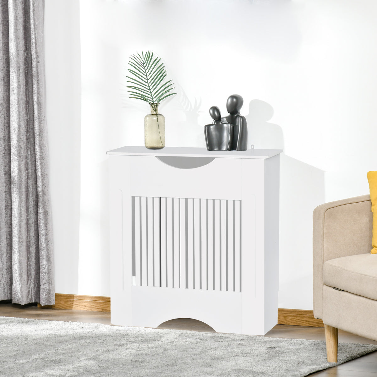 Cache-radiateur à lattes Couvercle de Radiateur en bois Design contemporain pour Salon Salle de Séjour