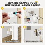 Barrière rétractable pour chien largeur 149 cm verrouillage automatique - blanc