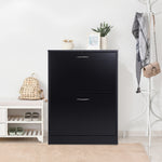 Scarpiera mobile portascarpe dim. 60L x 24P x 80A cm 2 ante a ribalta nero