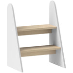 Marche pied enfant marchepied enfants 2 marches pour enfants 3 à 8 ans en bois charge max. 20 kg blanc