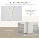 Paravent intérieur 4 Panneaux Style campagnard Chic - séparateur de pièce avec croisillons - Bois de Paulownia Blanc