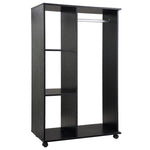Armoire penderie Armoire de Rangement Mobile Panneaux de Particules Noir