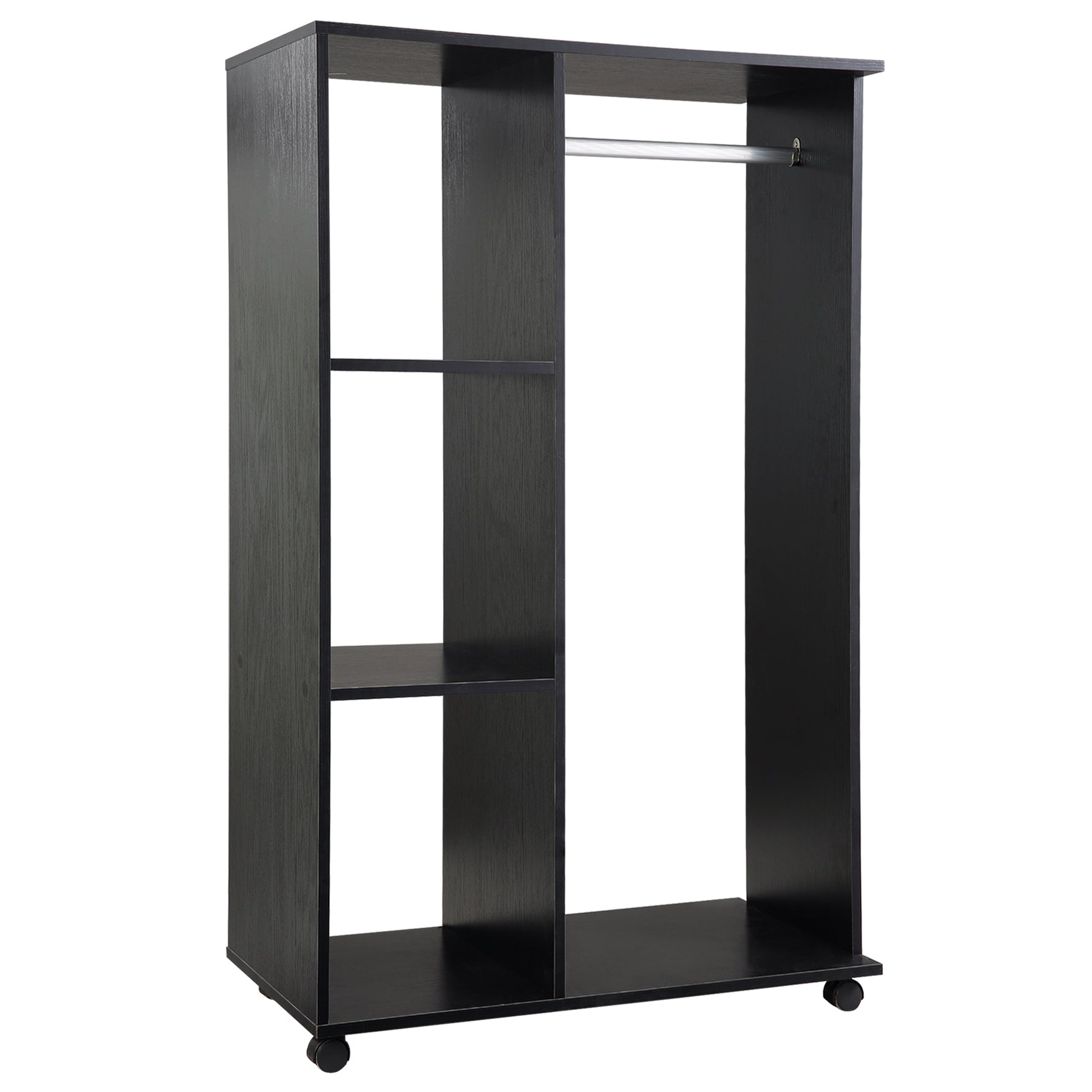 Armoire penderie Armoire de Rangement Mobile Panneaux de Particules Noir