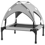 Lit pour chien chat sur pieds grand confort velum anti-UV oxford sac de transport inclus 76 x 61 x 69,5 cm gris