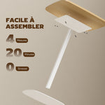 Tavolo da pranzo quadrato per 2 persone tavolo da cucina piano effetto legno base quadrata 60x60x75cm effetto legno naturale