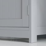 Meuble salle de bain sous lavabo - meuble sous-vasque - placard 2 portes avec étagère 60L x 30l x 60H cm - en bois Gris