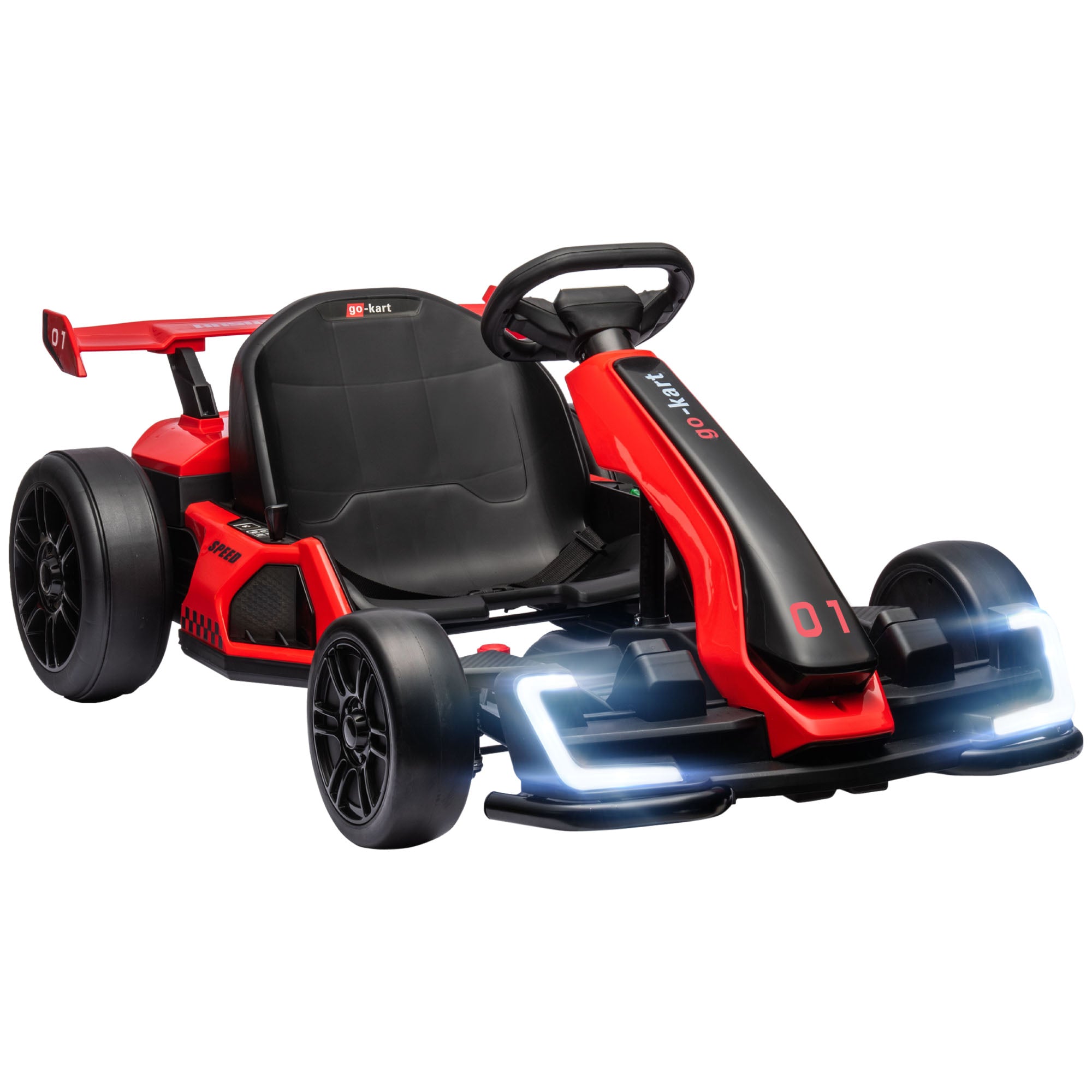 Elektrische skelter voor kinderen motor 2 x 150W accu 24V 120 x 76 x 53,5 cm rood