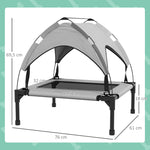 Lit pour chien chat sur pieds grand confort velum anti-UV oxford sac de transport inclus 76 x 61 x 69,5 cm gris
