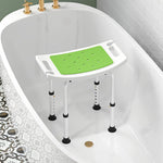 Siège de Douche réglable en Hauteur Tabouret de Douche Ergonomique Pieds antidérapants Charge Max. 135 Kg alu HDPE Vert