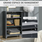 Armoire de bureau à 3 niveaux, meuble de rangement bureau métallique avec 2 portes et étagères réglables