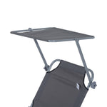 Lot de 2 Transats Bain de Soleil Pliable Chaise Longue Pliante Grand Confort Dossier Inclinable Pare-Soleil réglable