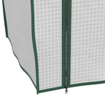 Serre de Jardin étagère 3 Niveaux dim. 59L x 39l x 127H cm métal thermolaqué Vert PE Haute densité 140g/m² Blanc