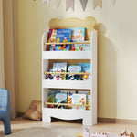 Bibliothèque pour enfant, rangement livre enfant 3 niveaux pour salle de jeux, chambre d'enfant, bois naturel