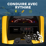 Quad Buggy électrique Enfant 12 V 8 Km/h Max. Voiture électrique Enfant avec Effets Lumineux sonores Selle avec Dossier Porte-Bagage Avant métal PP Jaune Noir
