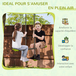 Balançoire agrès vis-à-vis pour les enfants en acier et plastique pour portique - 3 à 6 ans 97,5 x 23 x 170 cm vert