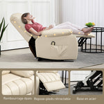 Fauteuil relax inclinable électrique releveur avec repose-pied et télécommande 86 x 92 x 102 cm Beige